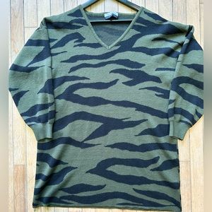 Olive Zebra Sweater and or Dress